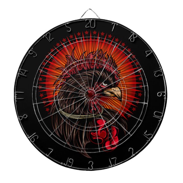 Boxing Rooster Dart Board (Front)