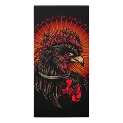 Boxing Rooster Door Sign