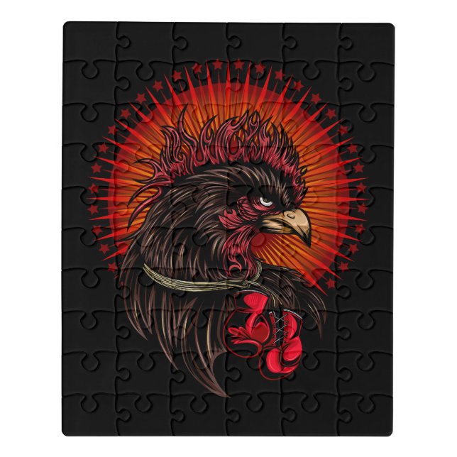 Boxing Rooster Jigsaw Puzzle (Puzzle Vertical)