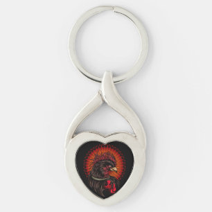 Boxing Rooster Keychain