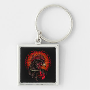 Boxing Rooster Keychain
