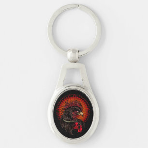 Boxing Rooster Keychain