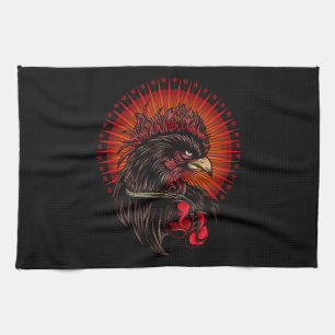 Boxing Rooster Kitchen Towel