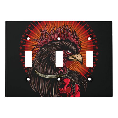 Boxing Rooster Light Switch Cover