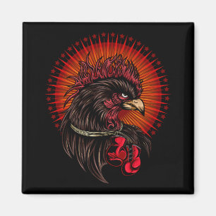 Boxing Rooster Magnet