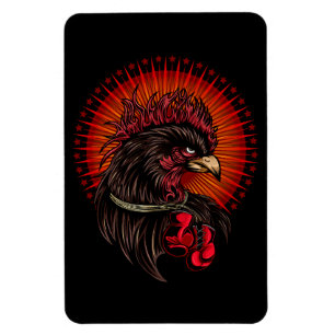 Boxing Rooster Magnet