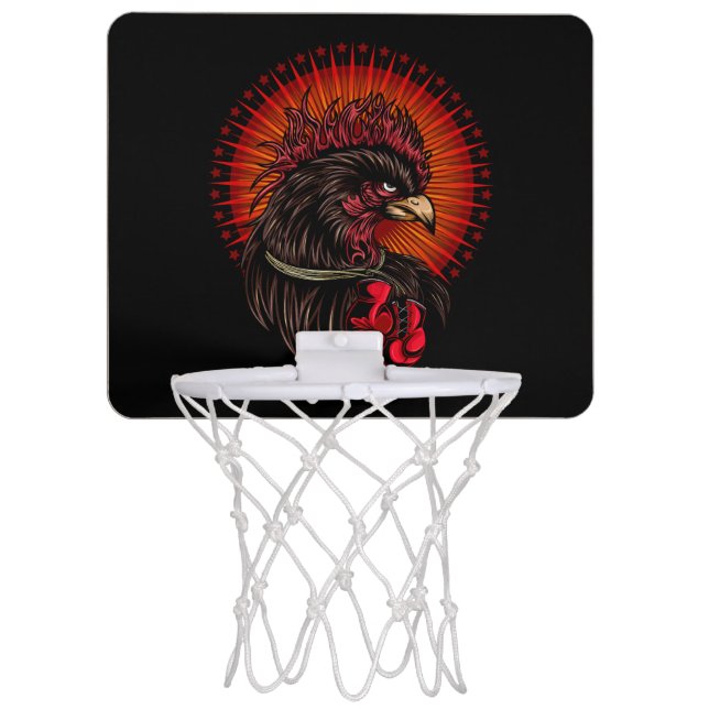 Boxing Rooster Mini Basketball Hoop (Front)
