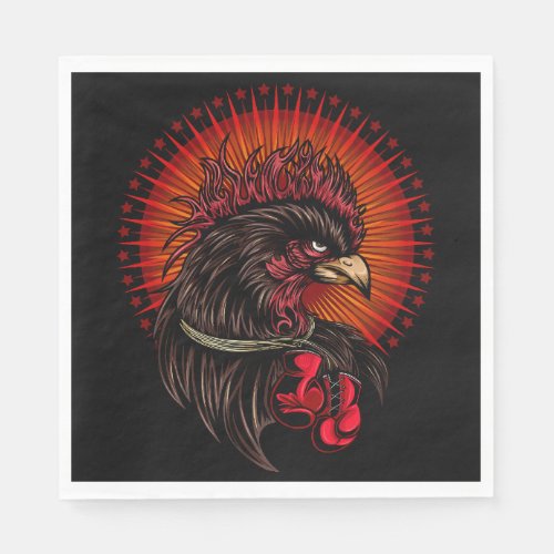 Boxing Rooster Napkins