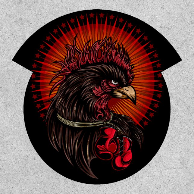 Boxing Rooster Patch (Front)