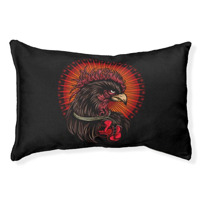 Boxing Rooster Pet Bed (Front)