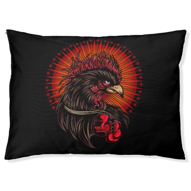 Boxing Rooster Pet Bed (Front)
