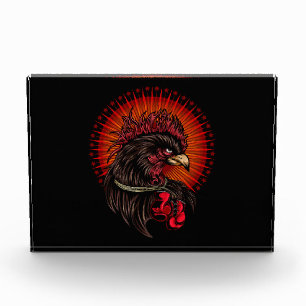 Boxing Rooster Photo Block