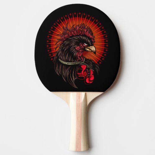 Boxing Rooster Ping Pong Paddle