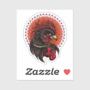 Boxing Rooster Sticker