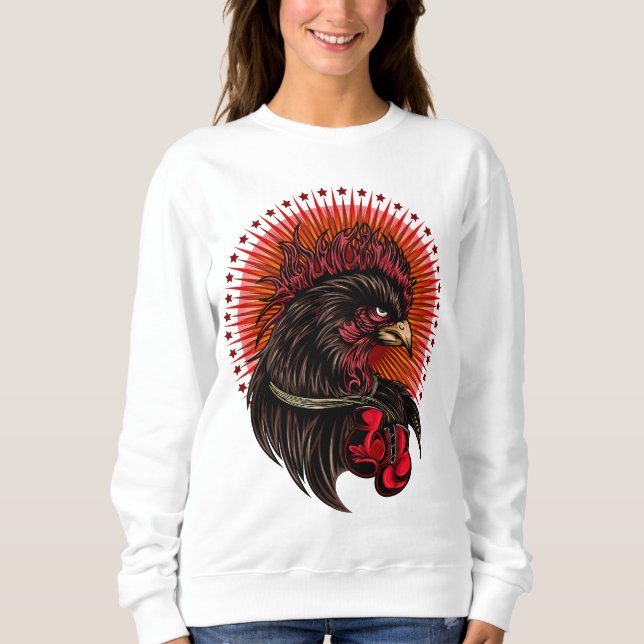 Boxing Rooster Sweatshirt (Front)