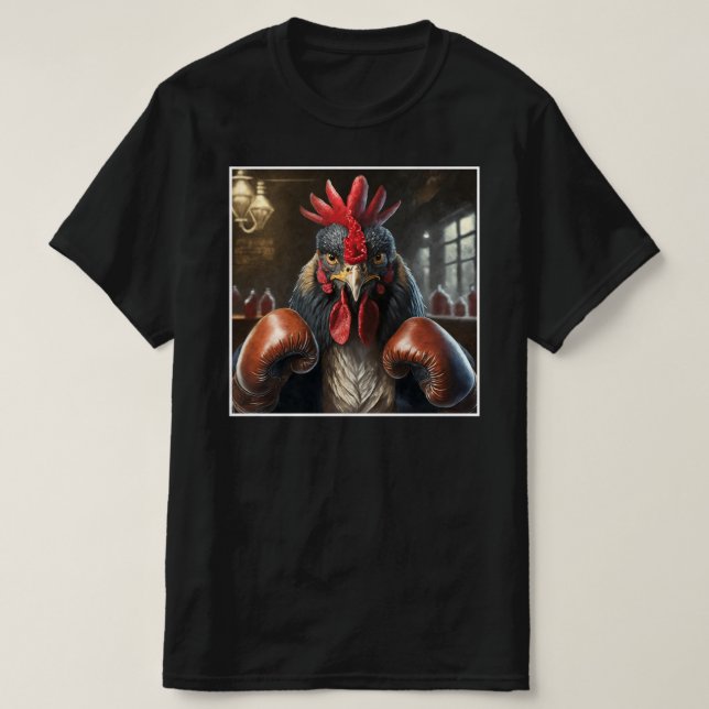 Boxing Rooster T-Shirt (Design Front)