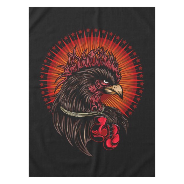 Boxing Rooster Tablecloth (Front)