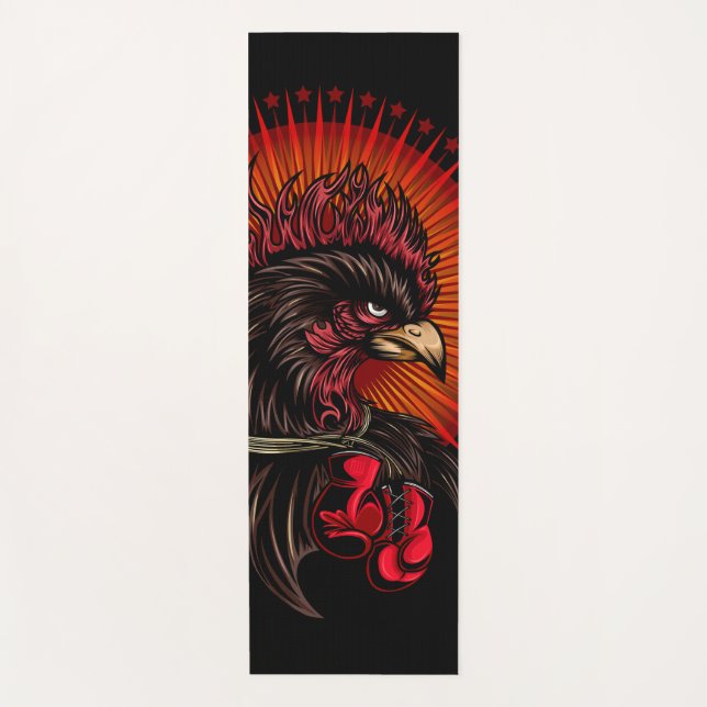 Boxing Rooster Yoga Mat (Front)