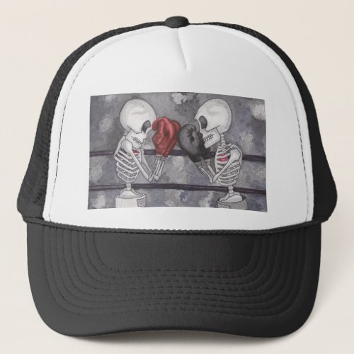 Boxing Skeleton Trucker Hat
