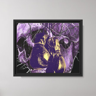 Boxing Skull with Lightning Wall Art