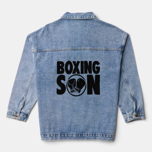Boxing Son  Women Boxing Sports Love  Denim Jacket