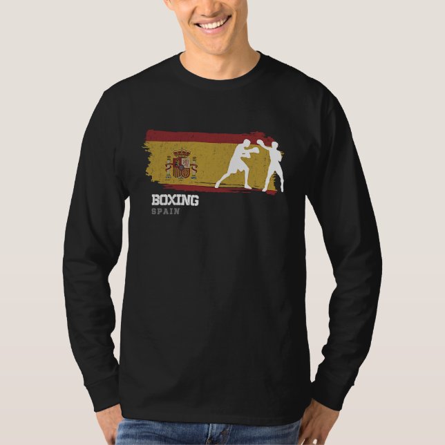 Boxing Spain Combat Sports Fighter Boxing T-Shirt (Front)