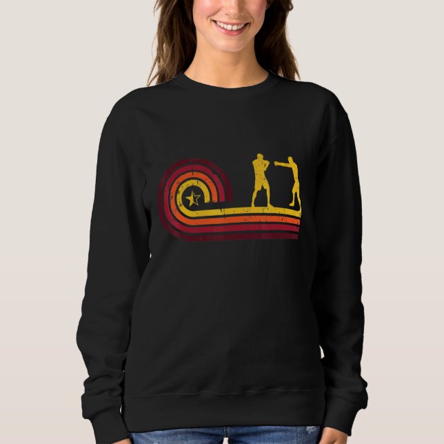 Boxing Sports Fighter Boxer Retro Aesthetic Style Sweatshirt (Front)