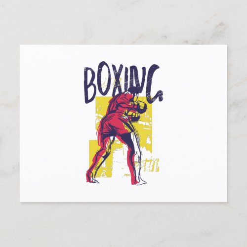 Boxing Sports Grunge Postcard