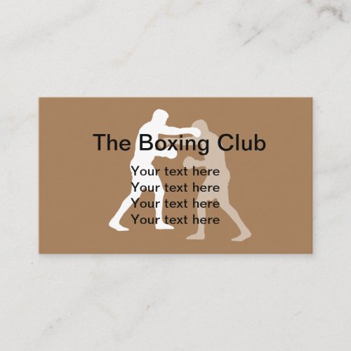 Boxing Sports Theme Business Card