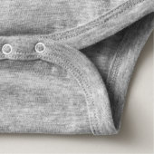 Boxing Star Design Baby One-Piece Bodysuit (Detail - Bottom (in Heather Grey))
