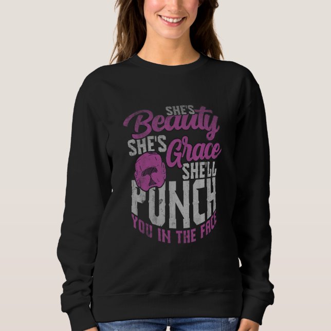 Boxing T Gloves Fighter Champion Punch Ring Coach  Sweatshirt (Front)