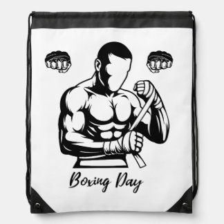 boxing T-Shirt Drawstring Bag