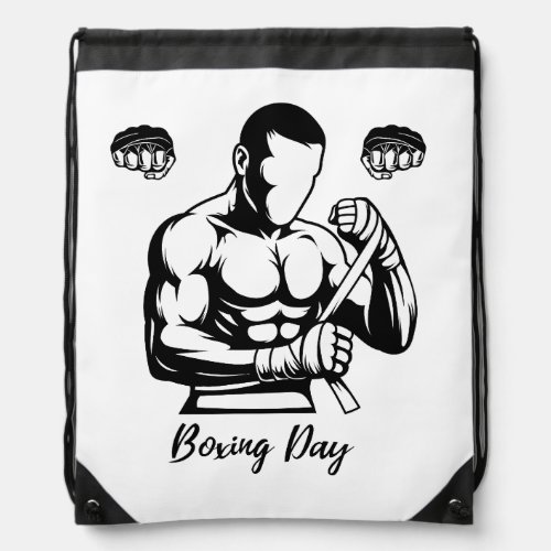 boxing T-Shirt Drawstring Bag