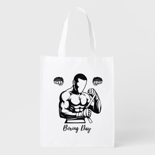 boxing T-Shirt Grocery Bag