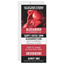 Boxing Ticket Birthday Party