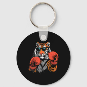 Boxing Tiger Lover Boxing Gloves Kickboxing Funny Keychain
