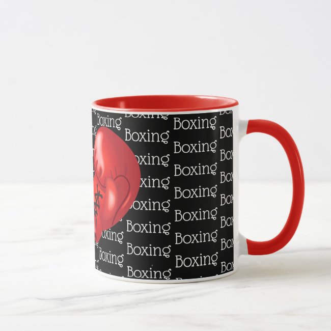 Boxing Tiled Text Design Coffee Mug