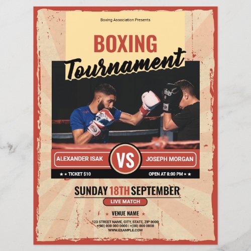 Boxing Tournament Flyer Template