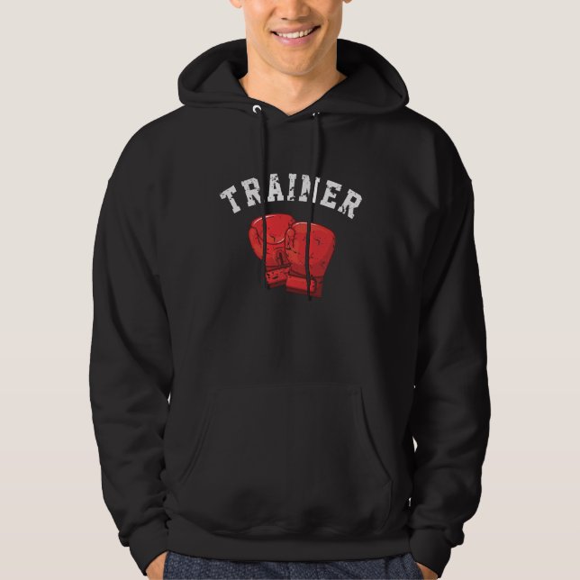 Boxing Trainer Boxer Personal Coach Box Training Hoodie (Front)