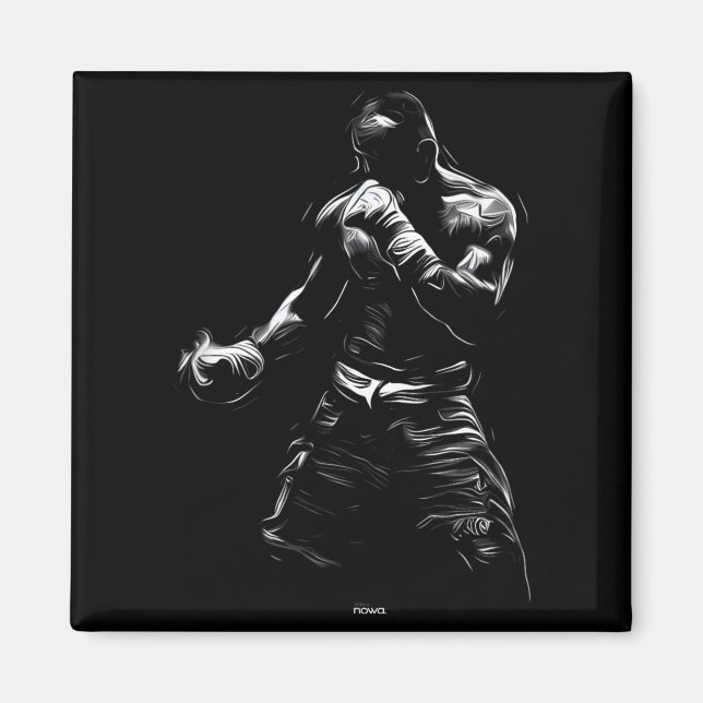 BOXING TRAINING PRACTICE SPARRING MAGNET (Front)