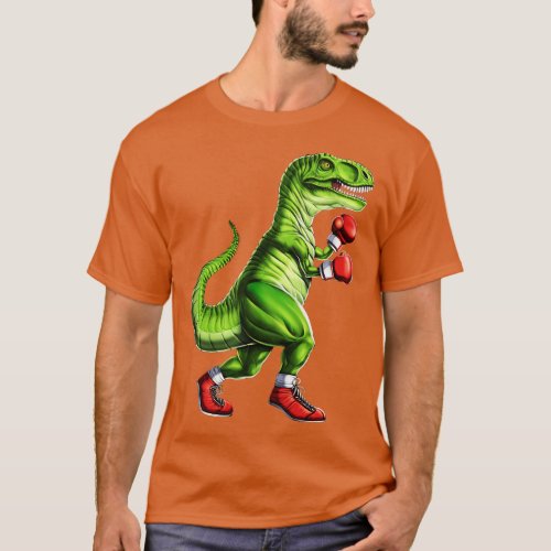 Boxing TRex Dinosaur T_Shirt