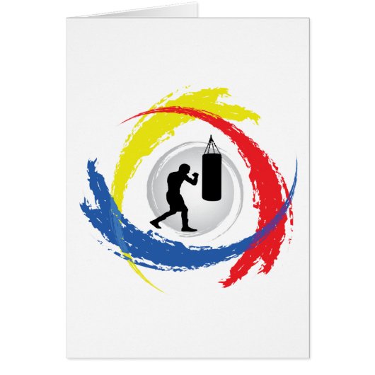Boxing Tricolor Emblem Cards (Front)