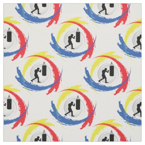 Boxing Tricolor Emblem Fabric