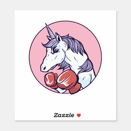 Boxing Unicorn Sticker