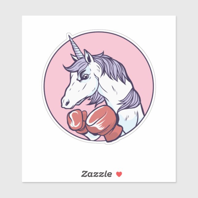 Boxing Unicorn Sticker (Sheet)