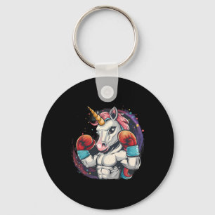 Boxing Unicorn With Boxing Gloves Kickboxing Funny Keychain