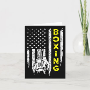 Boxing Usa American Flag 4th Of July Patriotic Card