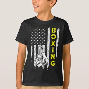 Boxing Usa American Flag 4th Of July Patriotic T-Shirt