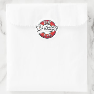 Boxing Vintage All star logo Classic Round Sticker