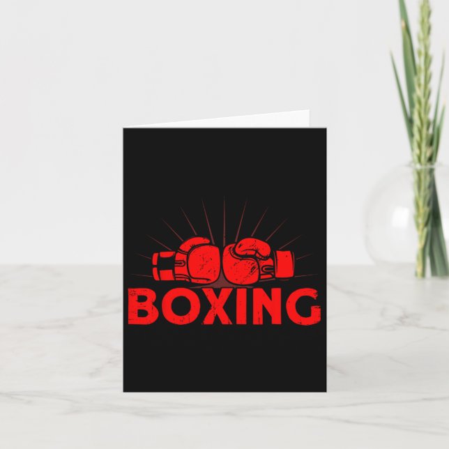 Boxing Vintage Love Title Boxing  Card (Front)
